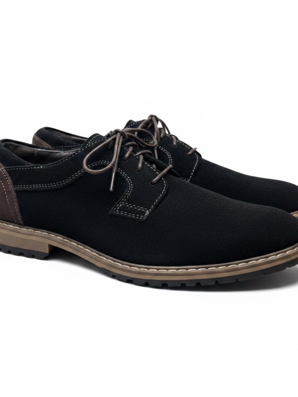 AM Shoe Company Black Suede Derby Casual Shoes Men’s EU 40 US 7